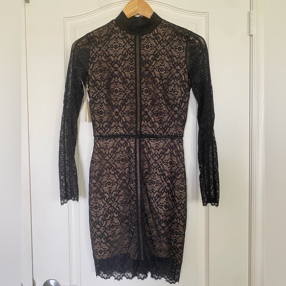Aritzia Wilfred Janvry Black Lace Dress NWT Size 0 - Picture 2 of 11